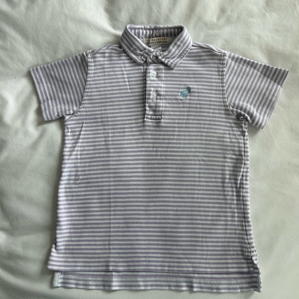 Purple/white Boys Polo